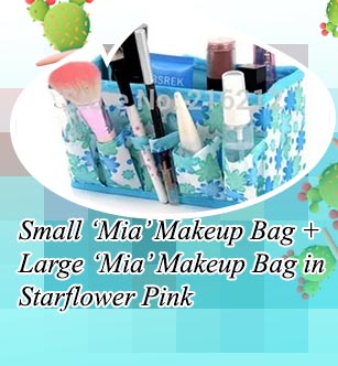 Folding makeup bag