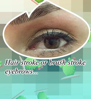 Hair stroke eyebrows